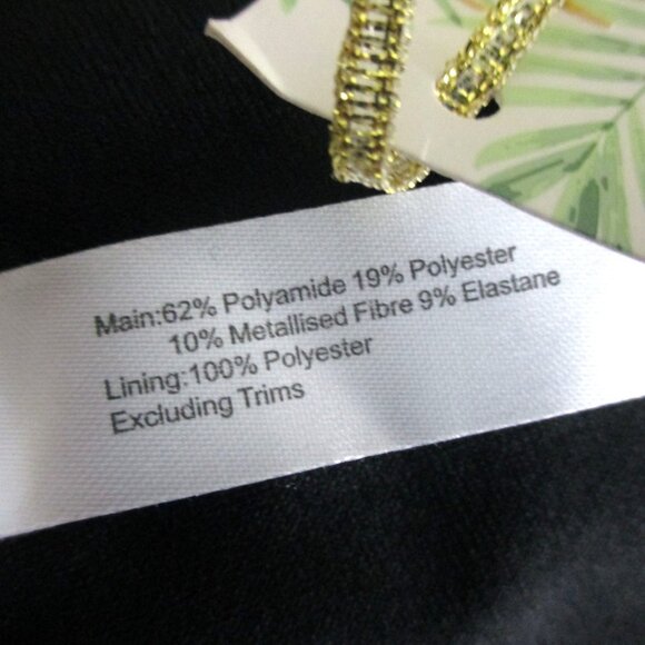 ASOS Wolf & Whistle Metallic Gold High Waist Bikini Bottom Size 8 NWT Beach - Picture 6 of 6